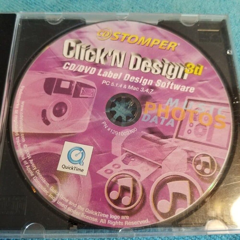 Click'N Design 3D CD Label Design Software For CD Stomper PC - Picture 1 of 2